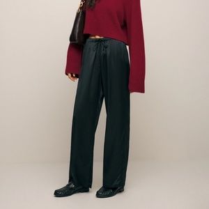 Black Reformation Silk Pants